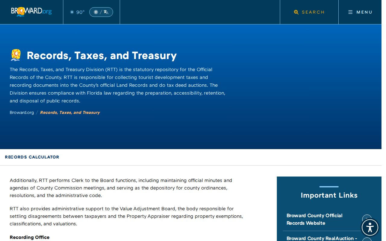 Plantation street directory Broward records office source